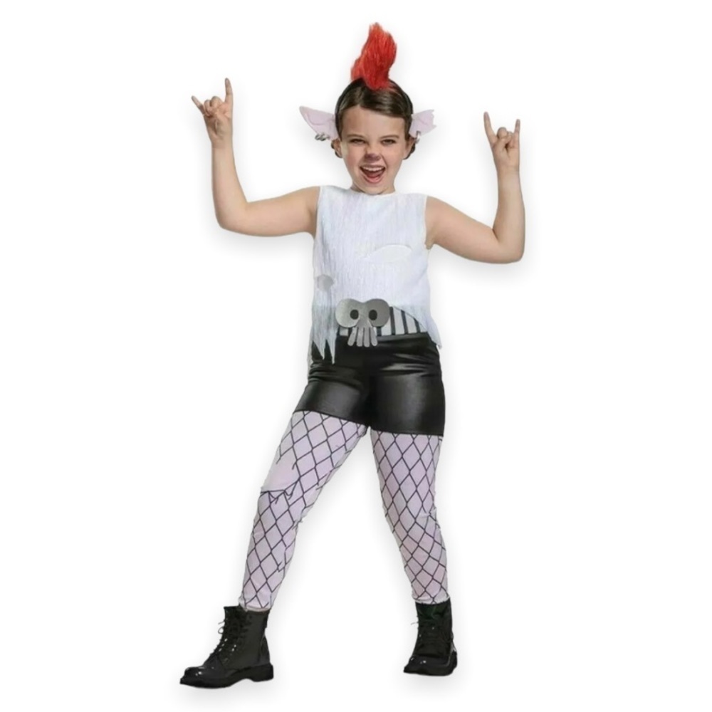 Disney Trolls World Tour Girl's Barb DELUXE Halloween Costume Child 4-6X Small
